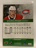 #124 Jonathan Drouin Montreal Canadiens 2017-18 Parkhurst Hockey Card
