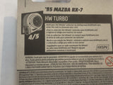 Orange '95 Mazda RX-7 HW Turbo 2018 Hot Wheels Long Card New Diecast Cars AB