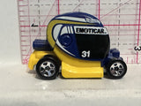 Blue Yellow Emoticar DTX20 J52 2016 Hot Wheels Diecast Car