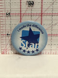 I Made the Difference Star Button Pinback