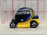 Blue Yellow Emoticar DTX20 J52 2016 Hot Wheels Diecast Car