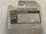 Orange '70 Ford Escort RS1600 Baja Blazers 2018 Hot Wheels Long Card New Diecast Cars AB