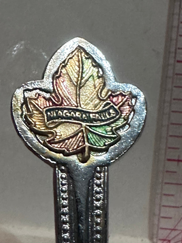 Niagara Falls Ontario Maple Leaf Canada  Souvenir Spoon