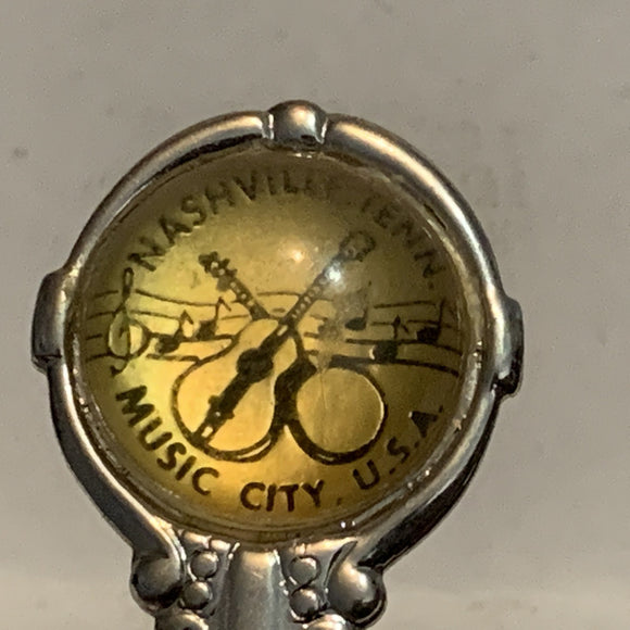 Nashville Tennessee Music City USA Musical Instraments Collectable Souvenir Spoon BS