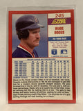 #245 Wade Boggs Boston Red Sox 1990 Score Baseball Card