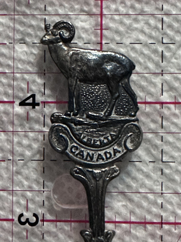 Alberta Deer Bighorn Sheep Canada  Souvenir Spoon