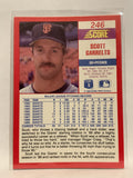 #246 Scott Garrelts San Francisco Giants 1990 Score Baseball Card