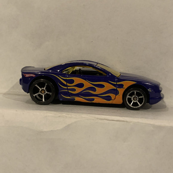 Blue  Flames Stock Racer Hot Wheels Diecast Car BE