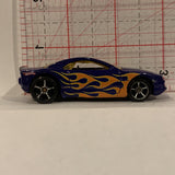 Blue  Flames Stock Racer Hot Wheels Diecast Car BE
