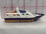 Purple Rescue Boat 2000 Matchbox Diecast Car
