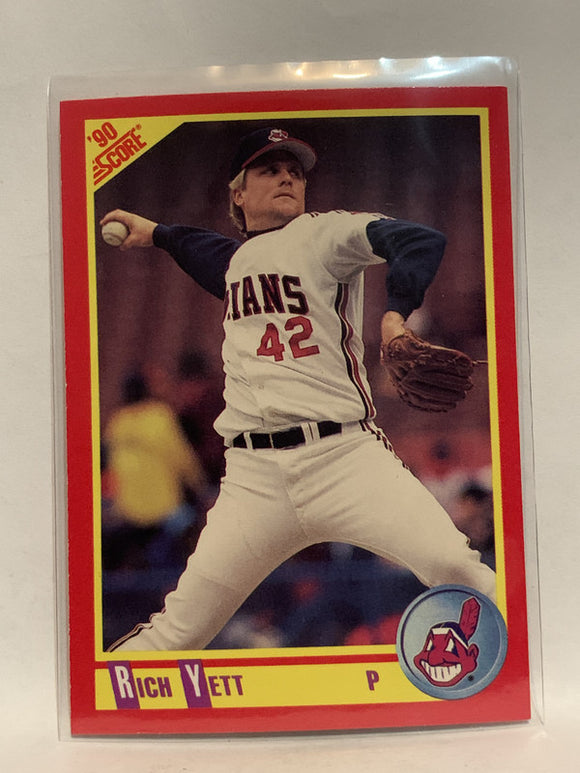 #274 Rich Yett Cleveland Indians 1990 Score Baseball Card