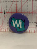 WI Wisconsin State Button Pinback
