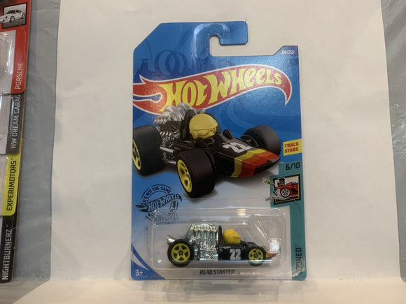 Black Head Starter Tooned 2018 Hot Wheels Long Card New Diecast Cars AB