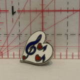 Music Note Heart Lapel Hat Pin