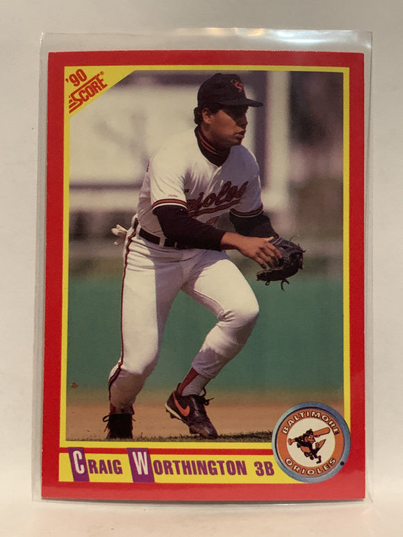 #234 Craig Worthington Baltimore Orioles 1990 Score Baseball Card