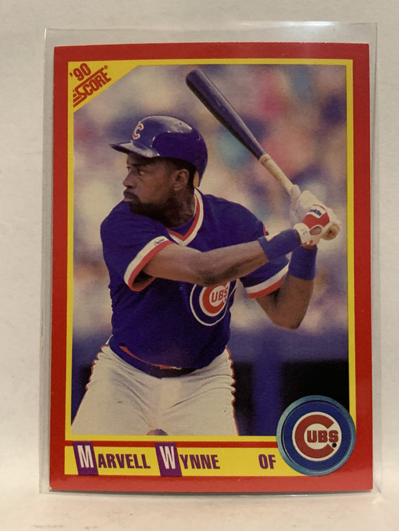 #337 Mervell Wynne Chicago Cubs 1990 Score Baseball Card