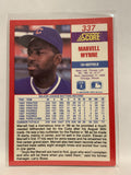 #337 Mervell Wynne Chicago Cubs 1990 Score Baseball Card