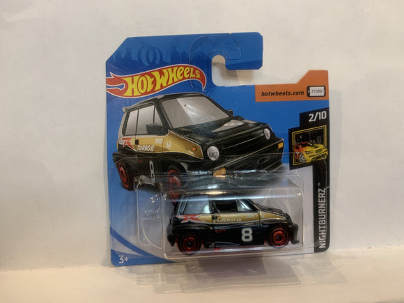 Black '85 Honda City Turbo II Nightburner 2018 Hot Wheels Short Card New Diecast Cars AB