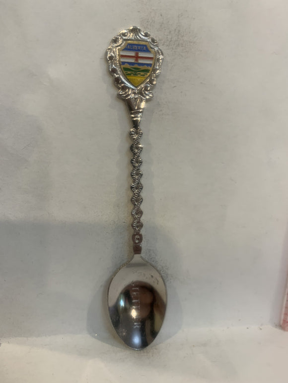 Stettler Alberta Crest Emblem Souvenir Spoon