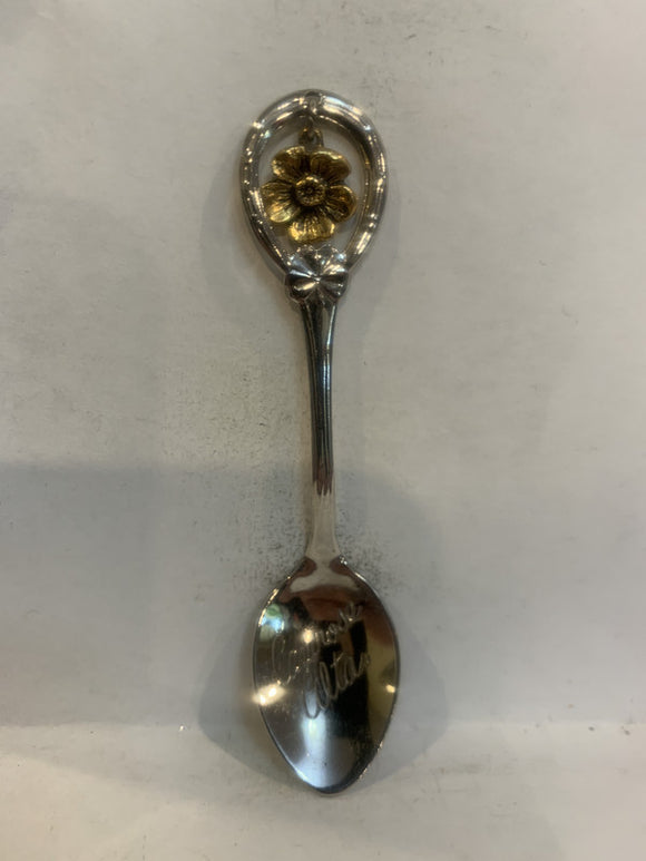 Camrose alberta Wild Rose Souvenir Spoon