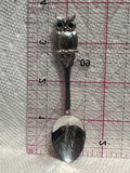 Medicine Hat Alta Alberta Green Jewell Owl  Souvenir Spoon