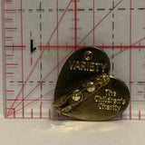 Hand Prints on a Heart Lapel Hat Pin