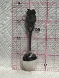 Medicine Hat Alta Alberta Green Jewell Owl  Souvenir Spoon