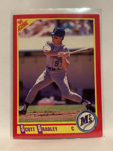 #228 Scott Bradley Seattle Mariners 1990 Score Baseball Card