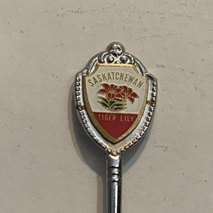 Saskatoon Tiger Lily Saskatchewan Collectable Souvenir Spoon BT
