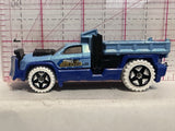 Blue Winter Service Snowplow BDC83 J02 2013 Hot Wheels Diecast Car