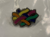 Multi Colured Ribbons Weaved Lapel Hat Pin
