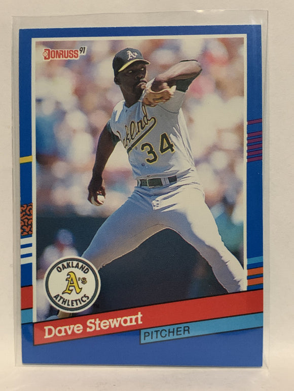 #102 Dave Stewart Oakland Athletics 1991 Donruss Baseball Card