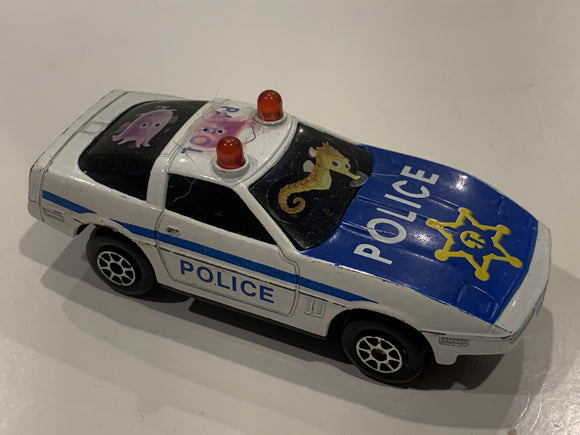 Blue White Police Car Toy Car Vehicle