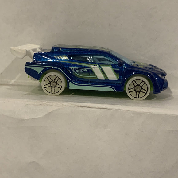 Blue X1849 Stock Racer ©2012 Hot Wheels Diecast Car BO