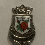Medicine Hat Alta Alberta Wild Rose Collectable Souvenir Spoon EA