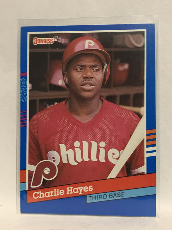 #278 Charlie Hayes Philadelphia Phillies 1991 Donruss Baseball Card