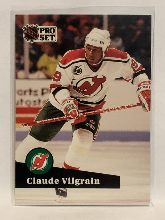 #425 Claude Vilgrain New Jersey Devils 1991-92 Pro Set Hockey Card