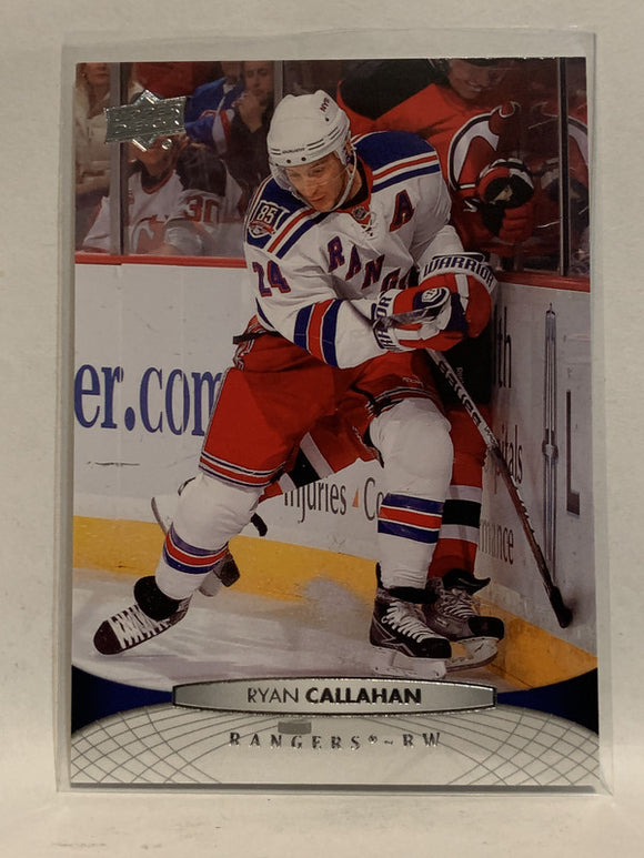 #76 Ryan Callahan New York Rangers 2011-12 Upper Deck Series One Hockey Card