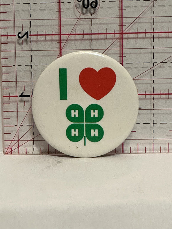 I Love 4H Button Pinback
