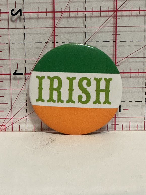 Irish Ireland Flag Button Pinback
