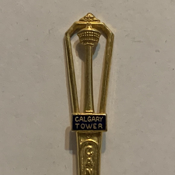 Calgary Tower Alberta Canada Collectable Souvenir Spoon BU