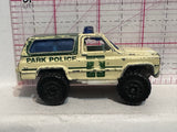 Yellow Park Police 4X4 Chevy Blazer 1983 Matchbox Diecast Car