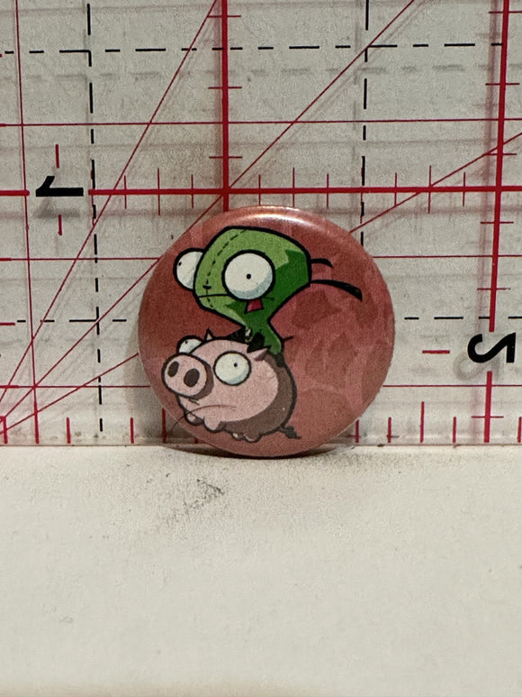 Invader Zim Character Button Pinback