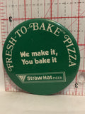 Fresh to bake Pizza Straw Hat Pizza Button Pinback