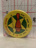 Casino Bowl Acadamy uptown Lanes Red Pin and Win Button Pinback