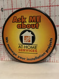 Ask Me About At Home Services Home Depot Button Pinback