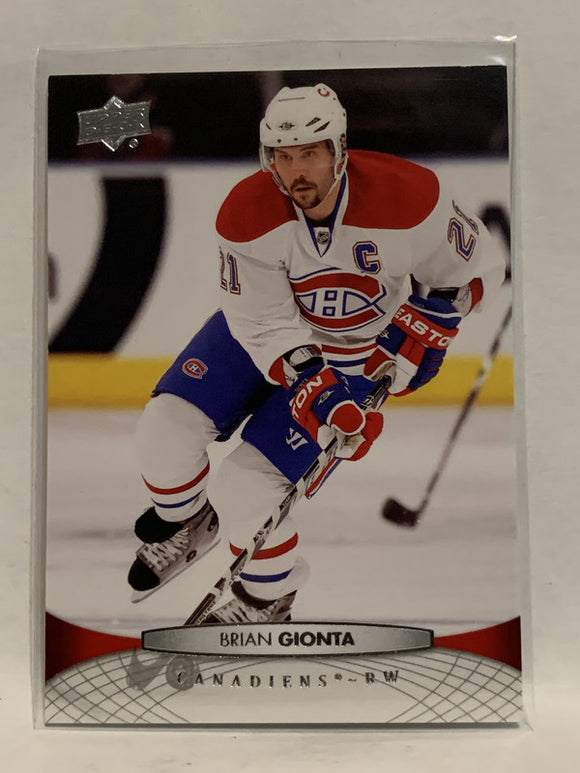 #103 Brian Gionta Montreal Canadiens 2011-12 Upper Deck Series One Hockey Card