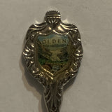 Olden Briksdalsbreen Train Mountains Waterfall Collectable Souvenir Spoon EB
