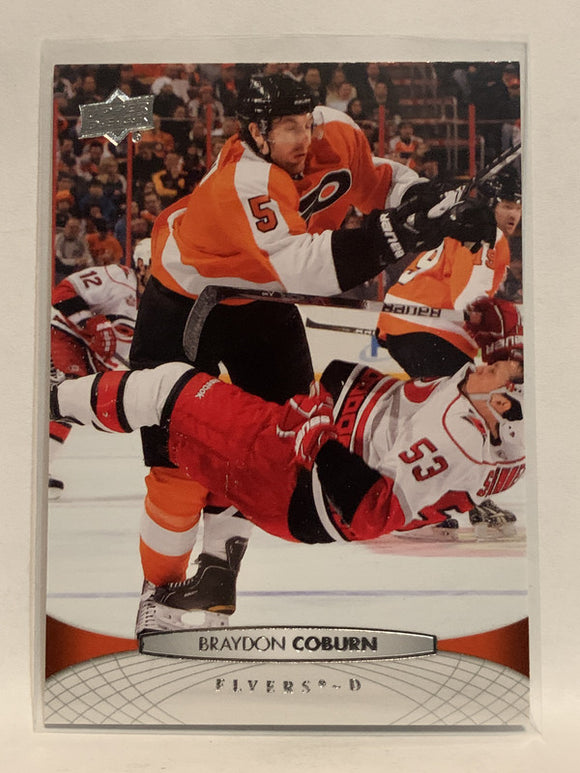 #64 Brayson Coburn Philadelphia Flyers 2011-12 Upper Deck Series One Hockey Card