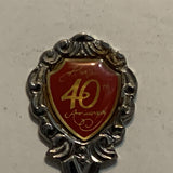 Happy 40th Anniversary Collectable Souvenir Spoon BV